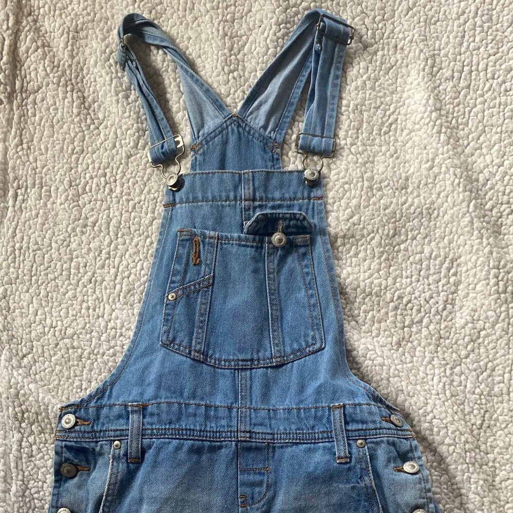 L.e.i Distressed Overall Shorts